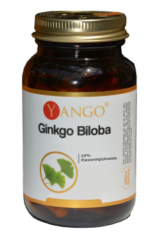 Ginkgo biloba extract, 60 capsules, blood thinner, for blood circulation in the brain and legs, dilates blood vessels, improves concentration